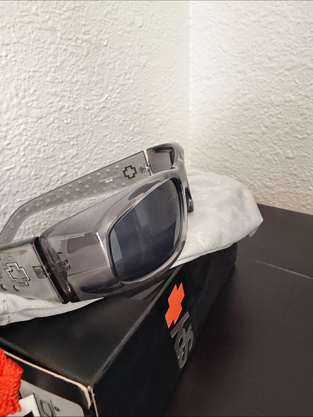 SPY Smoky Gray Wrap Sunglasses with Tinted Lenses - Picture 6 of 6